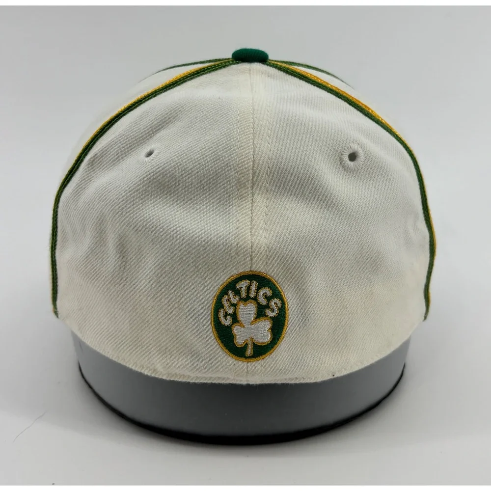Vintage Boston Celtics Hat 100% Wool Reebok Sample Fitted Mens 7 1/8
